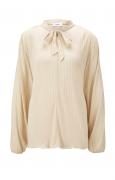 Shirt mit Schluppe beige