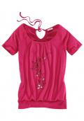 Shirt mit Schmetterlingen pink