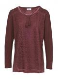 Shirt mit Spitze bordeaux