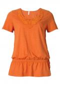 Shirt mit Spitze orange