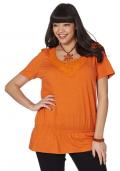 Shirt mit Spitze orange