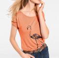 Shirt mit Stickerei mandarine