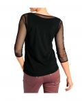 Shirt mit Strass + Top schwarz