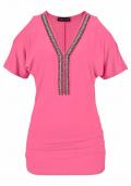 Shirt mit Strass pink