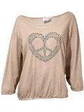 Shirt mit Strass taupe