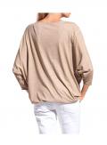 Shirt mit Strass taupe