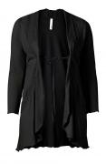 Shirtjacke mit Spitze schwarz