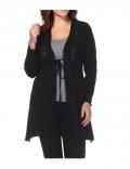 Shirtjacke mit Spitze schwarz