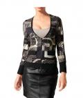 Shirtjacke taupe-schwarz