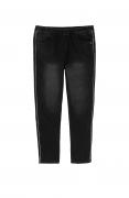 Skinny Jeans mit seitlichen Glitzer-Pipings black Denim