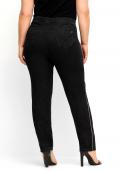 Skinny Jeans mit seitlichen Glitzer-Pipings black Denim