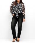 Skinny Jeans mit seitlichen Glitzer-Pipings black Denim