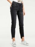 Slim-Fit-Jeans Aleria schwarz-used