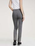 Slim-Fit-Jeans mit Perlen grau