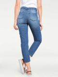 Slim-Fit-Jeans mit Stickerei blau