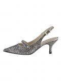 Slingpumps anthrazit-silber