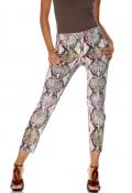 Snakeprint-Stretchhose bunt