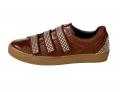 Sneaker mit Strasssteinen cognac