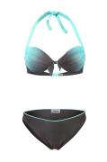 Softcup-Bikini graphit-mint Größe 36 D-Cup