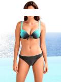 Softcup-Bikini graphit-mint Größe 36 D-Cup