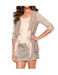 Spitzen-Shirtjacke beige