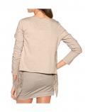 Spitzen-Shirtjacke beige