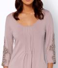 Spitzenshirt mit Spitze mauve