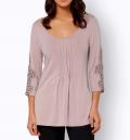 Spitzenshirt mit Spitze mauve