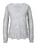 Spitzenshirt softbleu-grau