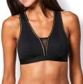 Sport-Bustier mitSpitze schwarz C-Cup