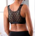 Sport-Bustier mitSpitze schwarz C-Cup