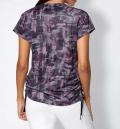 Sport-Druckshirt schwarz-mauve-gemustert