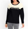 Statement-Pullover schwarz-champagner