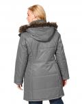 Steppjacke mit Webpelz grau