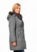 Steppjacke mit Webpelz grau