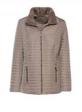 Steppjacke mit Webpelz taupe