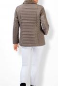 Steppjacke mit Webpelz taupe