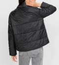 Steppjacke mit abnehmbarem Schal schwarz