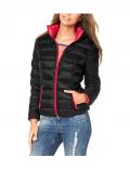 Steppjacke schwarz-pink