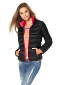 Steppjacke schwarz-pink