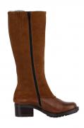 Stiefel mit Lammfell cognac