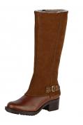 Stiefel mit Lammfell cognac