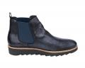 Stiefelette blau metallic