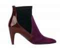 Stiefelette bordeaux-schwarz