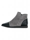 Stiefelette grau-schwarz