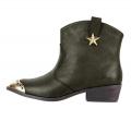 Stiefelette khaki-gold