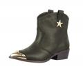 Stiefelette khaki-gold