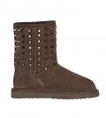 Stiefelette mit Nieten taupe