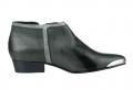 Stiefelette oliv-silber