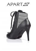 Stiefelette schwarz-grau